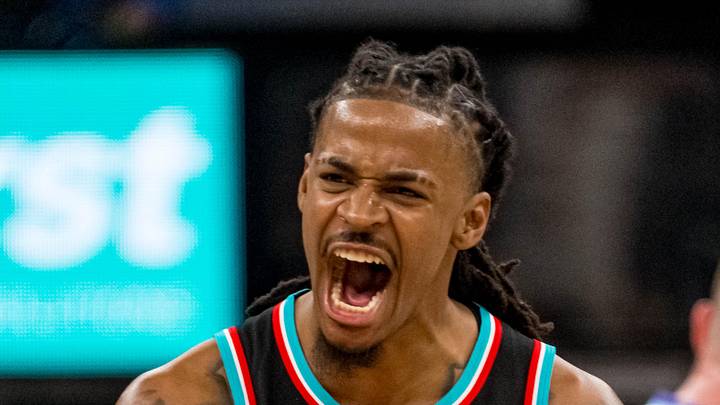 Memphis Grizzlies point guard Ja Morant celebrates after making a three-pointer in the second half against the Utah Jazz at FedExForum. Mandatory Credit: Matthew Smith-Imagn Images Memphis Grizzlies point guard Ja Morant celebrates after making a three-pointer in the second half against the Utah Jazz at FedExForum. Mandatory Credit: Matthew Smith-Imagn Images
