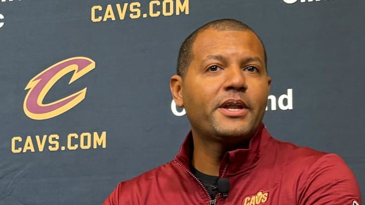 Coach Kenny Atkinson and president of basketball operations Koby Altman held their Cavaliers Media Day availability on Friday, Sept. 27, 2024, at Cleveland Clinic Courts in Independence, Ohio.