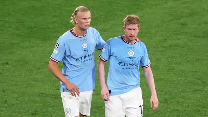 Erling Haaland y Kevin De Bruyne tratarán de ayudar al Manchester City a defender la corona en la UEFA Champions League 2023-2024