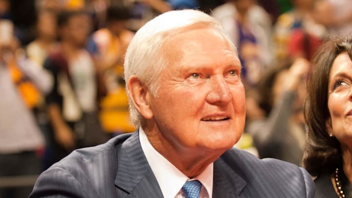 Oct 18, 2013; Shanghai, Shanghai Province, China; Golden State Warriors executive board member Jerry West and his wife Karen West sit in front row seats before the game against the Los Angeles Lakers at Mercedes-Benz Arena. Mandatory Credit: Danny La-Imagn Images Oct 18, 2013; Shanghai, Shanghai Province, China; Golden State Warriors executive board member Jerry West and his wife Karen West sit in front row seats before the game against the Los Angeles Lakers at Mercedes-Benz Arena. Mandatory Credit: Danny La-Imagn Images