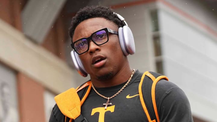 Tennessee defensive back Colton Hood (8) walks the Vol Walk during a college football game between Tennessee and ETSU at Neyland Stadium in Knoxville, Tennessee, on August 30, 2025. Tennessee defensive back Colton Hood (8) walks the Vol Walk during a college football game between Tennessee and ETSU at Neyland Stadium in Knoxville, Tennessee, on August 30, 2025.