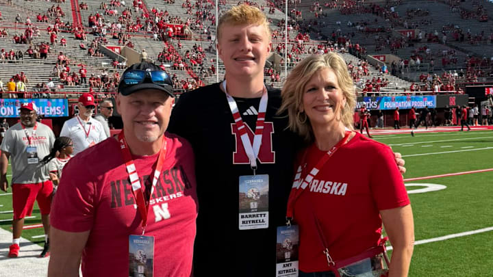Ashland-Greenwood offensive lineman Barrett Kitrell on his recruitment visit to Nebraska football. Ashland-Greenwood offensive lineman Barrett Kitrell on his recruitment visit to Nebraska football.