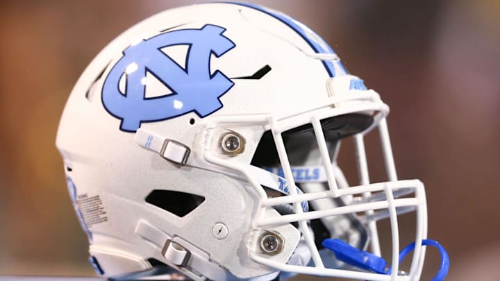 Sep 13, 2019; Winston-Salem, NC, USA; A North Carolina Tar Heels helmet lays on the sidelines during the fourth quarter against the Wake Forest Demon Deacons at BB&T Field. Mandatory Credit: Jeremy Brevard-Imagn Images Sep 13, 2019; Winston-Salem, NC, USA; A North Carolina Tar Heels helmet lays on the sidelines during the fourth quarter against the Wake Forest Demon Deacons at BB&T Field. Mandatory Credit: Jeremy Brevard-Imagn Images