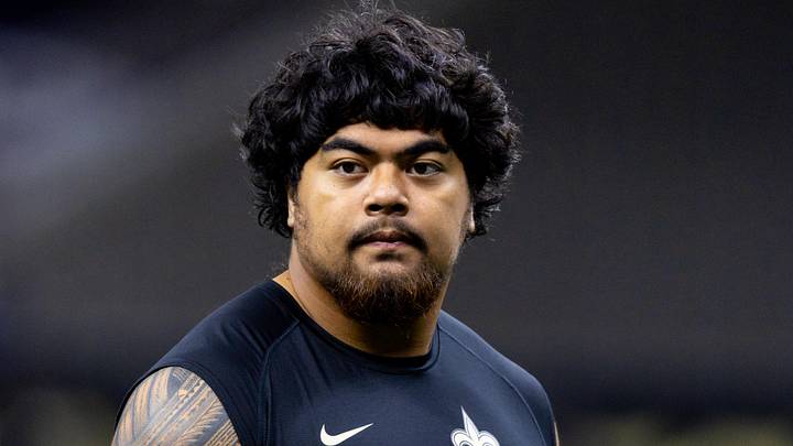ew Orleans Saints offensive tackle Taliese Fuaga ew Orleans Saints offensive tackle Taliese Fuaga
