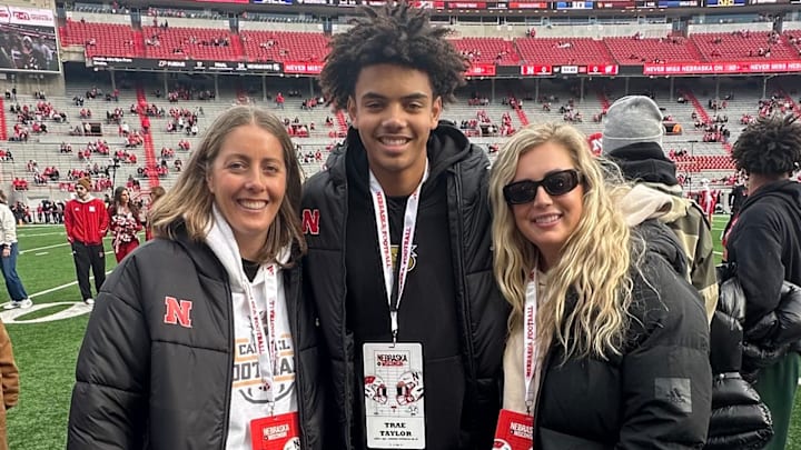 Trae Taylor on a visit to Nebraska before the 2024 football season