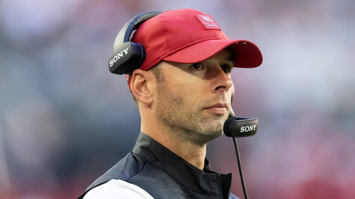 Dec 21, 2025; Glendale, Arizona, USA; Arizona Cardinals head coach Jonathan Gannon against the Atlanta Falcons at State Farm Stadium. Mandatory Credit: Mark J. Rebilas-Imagn Images Dec 21, 2025; Glendale, Arizona, USA; Arizona Cardinals head coach Jonathan Gannon against the Atlanta Falcons at State Farm Stadium. Mandatory Credit: Mark J. Rebilas-Imagn Images