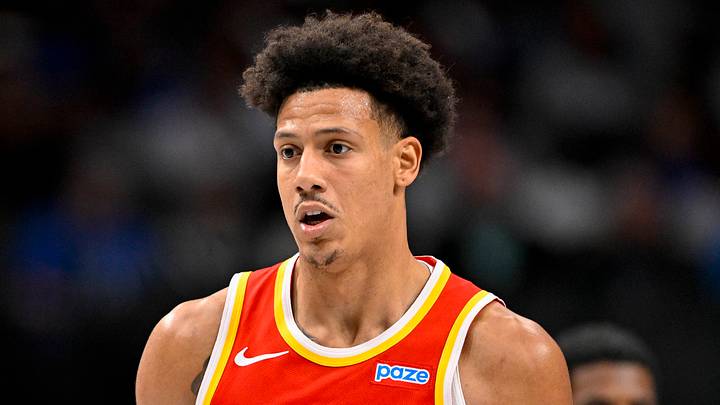 Atlanta Hawks forward Jalen Johnson (1) against the Dallas Mavericks at American Airlines Center on Oct. 16, 2026. Atlanta Hawks forward Jalen Johnson (1) against the Dallas Mavericks at American Airlines Center on Oct. 16, 2026.