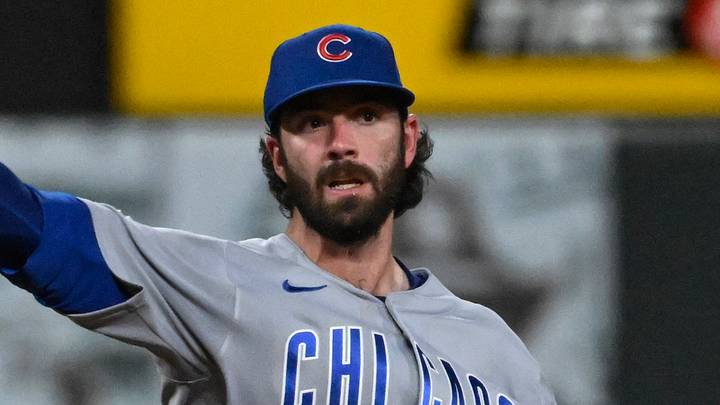 Jul 27, 2026; St. Louis, Missouri, USA; Chicago Cubs shortstop Dansby Swanson (7) throws out St. Louis Cardinals third baseman Blaze Jordan (33) (not pictured) at first base in the third inning at Busch Stadium. Mandatory Credit: Joe Puetz-Imagn Images Jul 27, 2026; St. Louis, Missouri, USA; Chicago Cubs shortstop Dansby Swanson (7) throws out St. Louis Cardinals third baseman Blaze Jordan (33) (not pictured) at first base in the third inning at Busch Stadium. Mandatory Credit: Joe Puetz-Imagn Images
