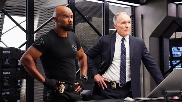 “Human Interest” – SWAT season 8 - Pictured (L-R): Shemar Moore as Daniel “Hondo” Harrelson and Patrick St. Esprit as Commander Robert Hicks
