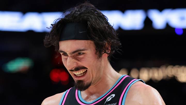 Miami Heat forward Jaime Jaquez Jr. (11) reacts against the Indiana Pacers during the second half at Kaseya Center on December 27, 2025.