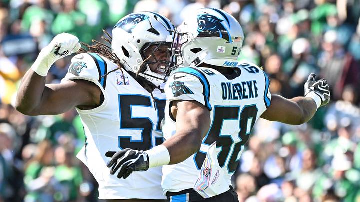 Carolina Panthers linebackers Devin Lloyd and Bobby Okereke