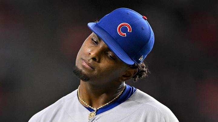 May 9, 2026; Arlington, Texas, USA; Chicago Cubs starting pitcher Edward Cabrera (30) comes off the field after pitching against the Texas Rangers during the fourth inning at Globe Life Field. Mandatory Credit: Jerome Miron-Imagn Images May 9, 2026; Arlington, Texas, USA; Chicago Cubs starting pitcher Edward Cabrera (30) comes off the field after pitching against the Texas Rangers during the fourth inning at Globe Life Field. Mandatory Credit: Jerome Miron-Imagn Images