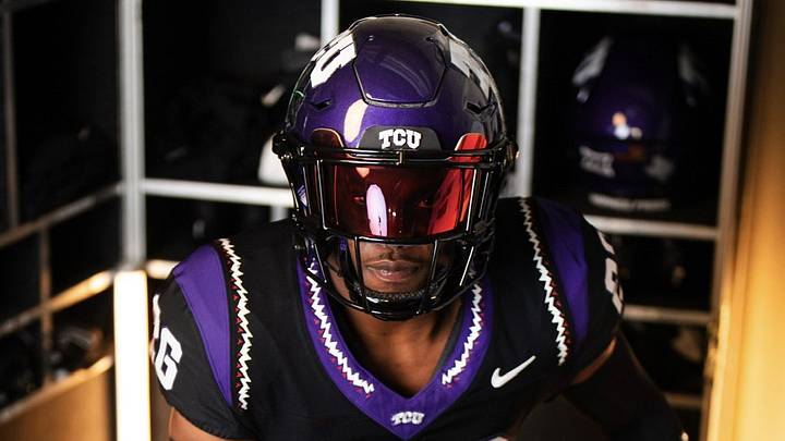 TCU unveiled alternate uniforms for Week 1 of the college football season. TCU unveiled alternate uniforms for Week 1 of the college football season.