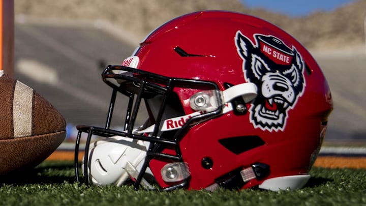 Dec 29, 2017; El Paso, TX, United States; General view of the helmets of the Arizona State Sun Devils and the North Carolina State Wolfpack before the 2017 Sun Bowl at Sun Bowl Stadium. Mandatory Credit: Ivan Pierre Aguirre-Imagn Images