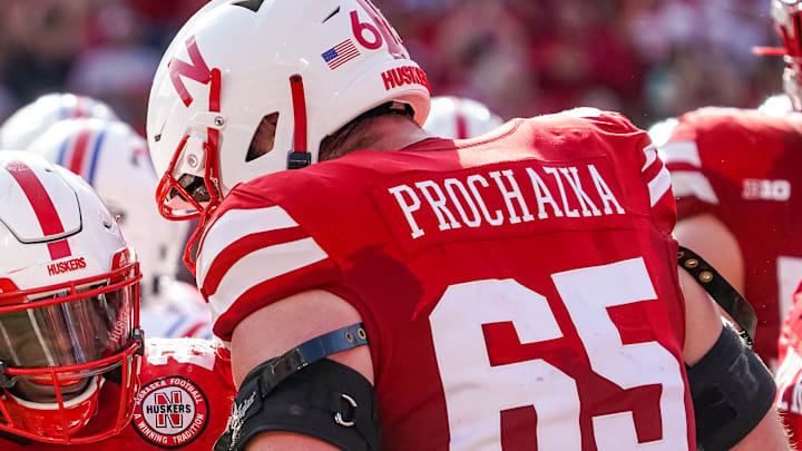 Nebraska Cornhuskers offensive lineman Teddy Prochazka. Nebraska Cornhuskers offensive lineman Teddy Prochazka.