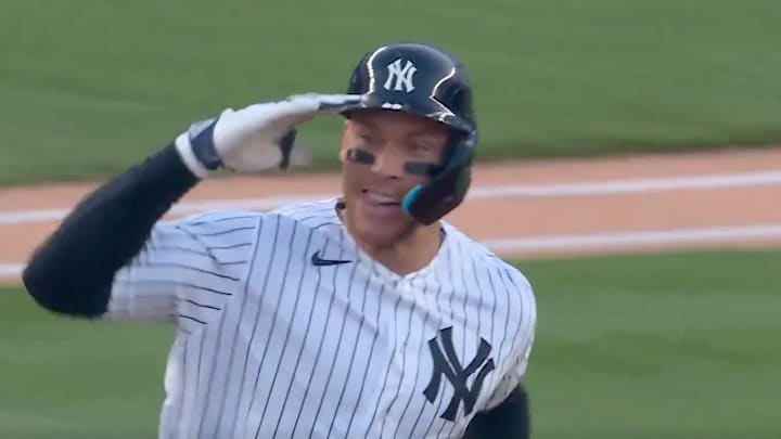 Yankees outfielder Aaron Judge hit a two-run home run against the Orioles in the first inning. 