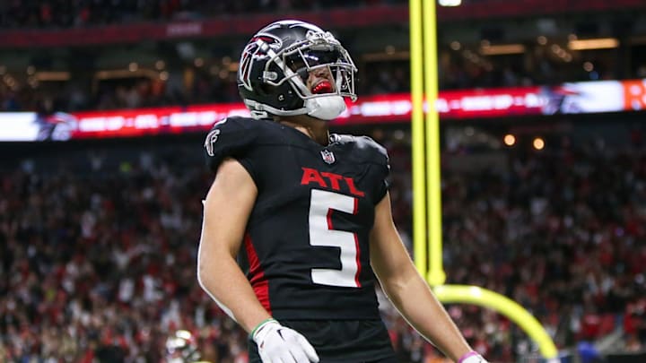 Atlanta Falcons wide receiver Drake London has feasted against the Tampa Bay Buccaneers early in his career. Atlanta Falcons wide receiver Drake London has feasted against the Tampa Bay Buccaneers early in his career.
