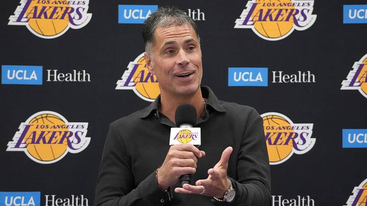 Los Angeles Lakers general manager Rob Pelinka Los Angeles Lakers general manager Rob Pelinka