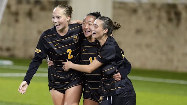 Pitt Women's Soccer Celebrates their Upset over No. 1 Notre Dame at Ambrose Urbanic Field on Oct. 30, 2025 Pitt Women's Soccer Celebrates their Upset over No. 1 Notre Dame at Ambrose Urbanic Field on Oct. 30, 2025