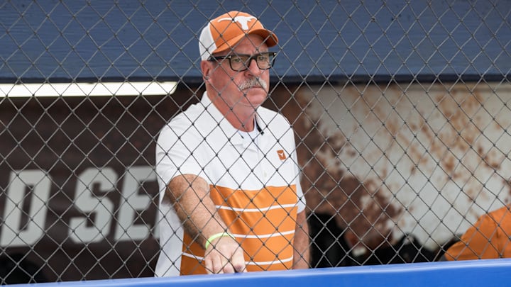 Texas Longhorns head coach Mike White watches the Texas Tech Red Raiders.