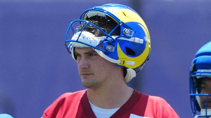 Los Angeles Rams quarterback Ty Simpson. Los Angeles Rams quarterback Ty Simpson.