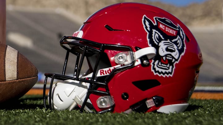 Dec 29, 2017; El Paso, TX, United States; General view of the helmets of the Arizona State Sun Devils and the North Carolina State Wolfpack before the 2017 Sun Bowl at Sun Bowl Stadium. Mandatory Credit: Ivan Pierre Aguirre-Imagn Images