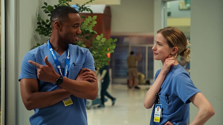 PULSE. (L to R) Jessie T. Usher as Sam Elijah and Willa Fitzgerald as Danny Simms in Episode 102 of Pulse