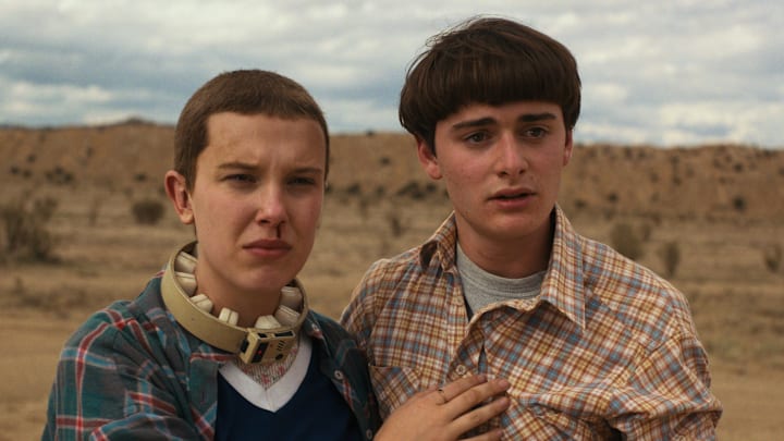STRANGER THINGS. (L to R) Millie Bobby Brown as Eleven and Noah Schnapp as Will Byers in STRANGER THINGS. Cr. Courtesy of Netflix © 2022
