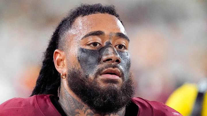 Washington Commanders linebacker Frankie Luvu 
