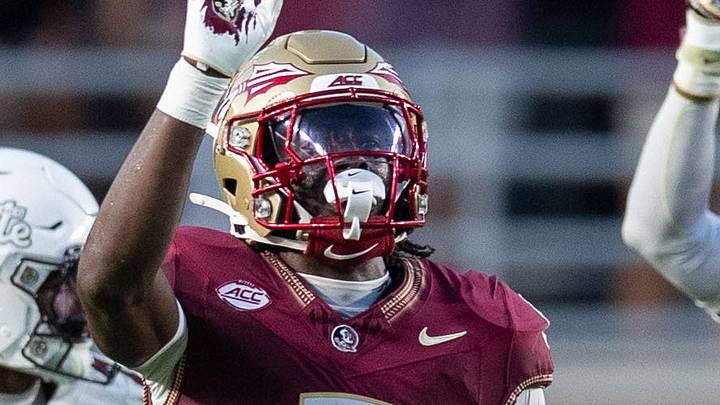 Florida State Seminoles defensive back Ja'bril Rawls (6) and Florida State Seminoles defensive back Ashlynd Barker (7) wag their fingers after [reventing a pass from being completed. The Florida State Seminoles defeated the New Mexico State Aggies 34-17 at Doak Campbell Stadium on Saturday, Aug. 29, 2026. Florida State Seminoles defensive back Ja'bril Rawls (6) and Florida State Seminoles defensive back Ashlynd Barker (7) wag their fingers after [reventing a pass from being completed. The Florida State Seminoles defeated the New Mexico State Aggies 34-17 at Doak Campbell Stadium on Saturday, Aug. 29, 2026.