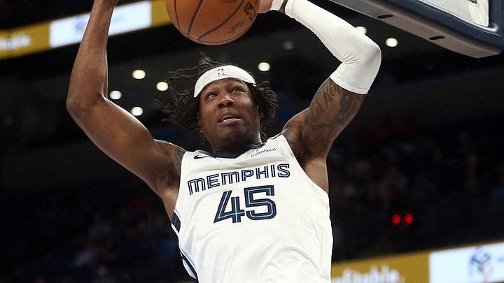 Oct 7, 2026; Memphis, Tennessee, USA; Memphis Grizzlies forward GG Jackson (45) dunks during the third quarter against the Orlando Magic at FedExForum. Mandatory Credit: Petre Thomas-Imagn Images TPX IMAGES OF THE DAY Oct 7, 2026; Memphis, Tennessee, USA; Memphis Grizzlies forward GG Jackson (45) dunks during the third quarter against the Orlando Magic at FedExForum. Mandatory Credit: Petre Thomas-Imagn Images TPX IMAGES OF THE DAY