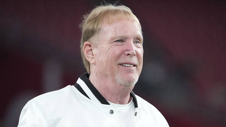 Las Vegas Raiders owner Mark Davis looks on before the game against the Arizona Cardinals.