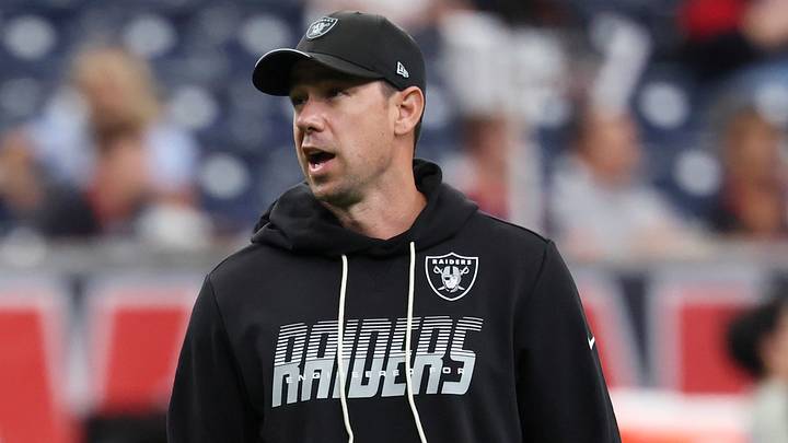 Aug 20, 2026; Houston, Texas, USA;  Las Vegas Raiders head coach Klint Kubiak before the game against the Houston Texans at Reliant Stadium. Mandatory Credit: Troy Taormina-Imagn Images