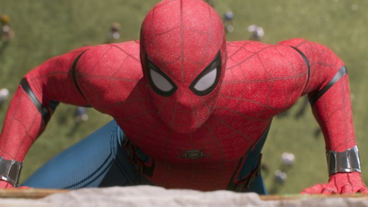 Spider-Man climbs the Washington Monument in Columbia Pictures' SPIDER-MAN: ™: HOMECOMING.