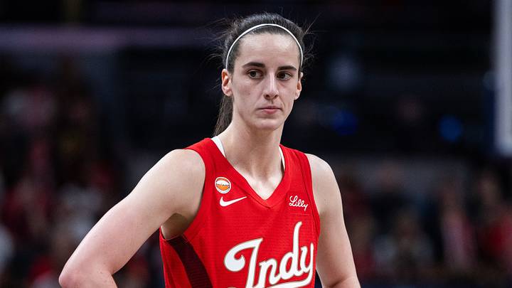 Jun 18, 2026; Indianapolis, Indiana, USA; Indiana Fever guard Caitlin Clark (22) in the first half against the Atlanta Dream at Gainbridge Fieldhouse. Mandatory Credit: Trevor Ruszkowski-Imagn Images