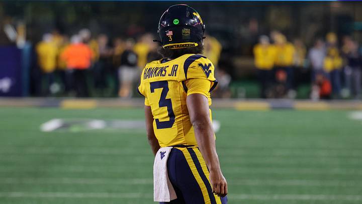 West Virginia University quarterback Mike Hawkins Jr.