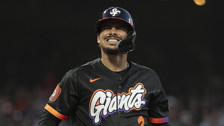 San Francisco Giants shortstop Willy Adames (2) reacts after receiving a strikeout call San Francisco Giants shortstop Willy Adames (2) reacts after receiving a strikeout call