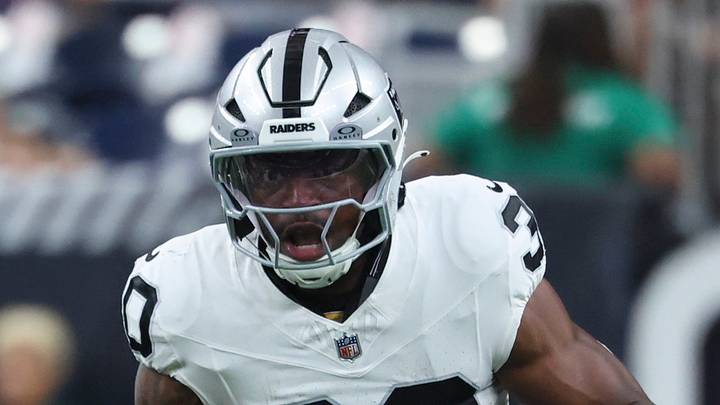 Aug 20, 2026; Houston, Texas, USA; Las Vegas Raiders running back Mike Washington Jr. (30) runs with the ball during the first quarter against the Houston Texans at Reliant Stadium. Mandatory Credit: Troy Taormina-Imagn Images Aug 20, 2026; Houston, Texas, USA; Las Vegas Raiders running back Mike Washington Jr. (30) runs with the ball during the first quarter against the Houston Texans at Reliant Stadium. Mandatory Credit: Troy Taormina-Imagn Images