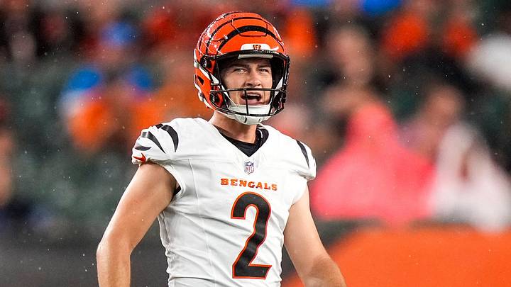 Cincinnati Bengals place kicker Evan McPherson (2) celebrates a field goal in the first quarter of the NFL Preseason game between the Cincinnati Bengals and the Detroit Lions at Paycor Stadium in Cincinnati on Thursday, Aug. 13, 2026. Cincinnati Bengals place kicker Evan McPherson (2) celebrates a field goal in the first quarter of the NFL Preseason game between the Cincinnati Bengals and the Detroit Lions at Paycor Stadium in Cincinnati on Thursday, Aug. 13, 2026.