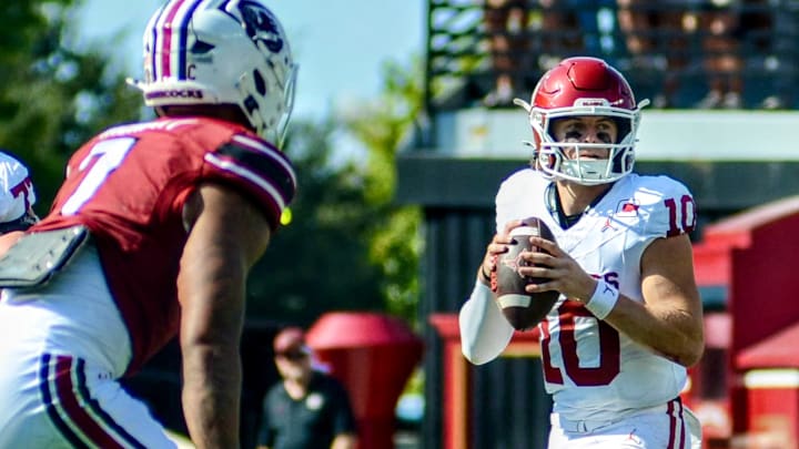 Oklahoma quarterback John Mateer Oklahoma quarterback John Mateer