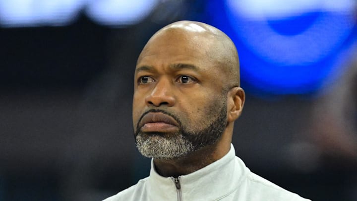 Orlando Magic head coach Jamahl Mosley looks on against the Golden State Warriors.