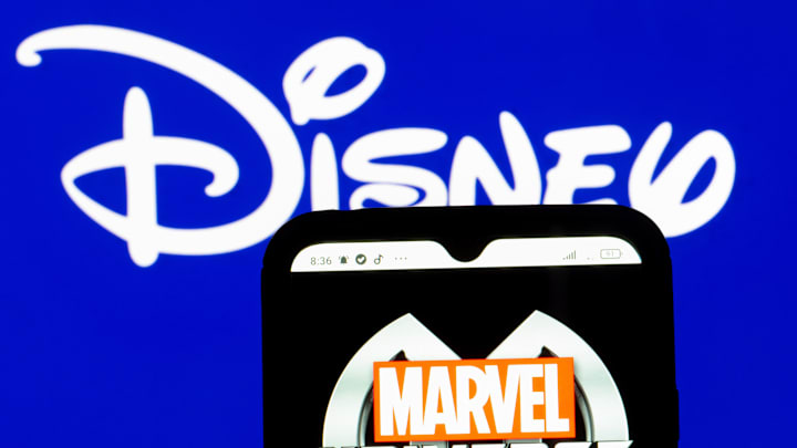 In this photo illustration, the Marvel Universe Live! logo... In this photo illustration, the Marvel Universe Live! logo...