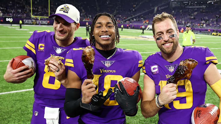 Minnesota Vikings quarterback Kirk Cousins and wide receiver Justin Jefferson