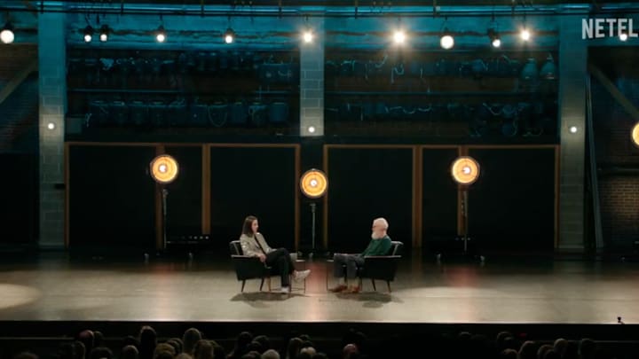 Caitlin Clark during an interview with David Letterman.