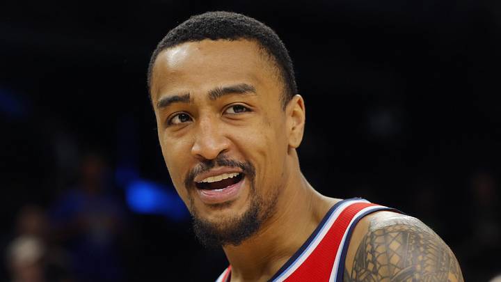 Feb 8, 2026; Minneapolis, Minnesota, USA; Los Angeles Clippers forward John Collins (20) answers questions following the game with the Minnesota Timberwolves at Target Center. Mandatory Credit: Bruce Kluckhohn-Imagn Images