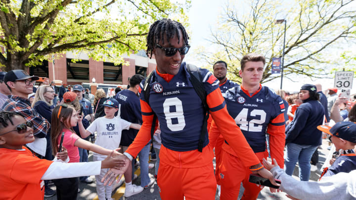 Auburn Tigers freshman wide receiver Cam Coleman at Tiger Walk Auburn Tigers freshman wide receiver Cam Coleman at Tiger Walk