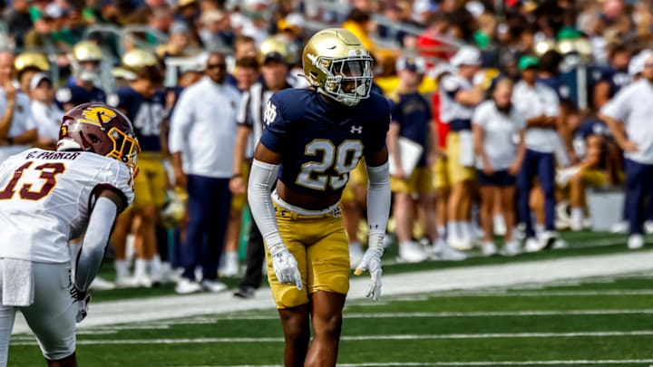 Notre Dame cornerback Christian Gray