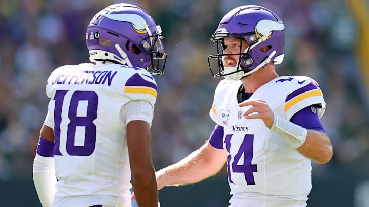 Minnesota Vikings WR Justin Jefferson and QB Sam Darnold