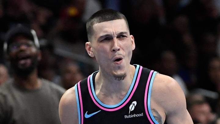 Mar 6, 2026; Charlotte, North Carolina, USA; Miami Heat guard Tyler Herro (14) reacts after scoring during the second half against the Charlotte Hornets at the Spectrum Center. Mandatory Credit: Sam Sharpe-Imagn Images. Mar 6, 2026; Charlotte, North Carolina, USA; Miami Heat guard Tyler Herro (14) reacts after scoring during the second half against the Charlotte Hornets at the Spectrum Center. Mandatory Credit: Sam Sharpe-Imagn Images.