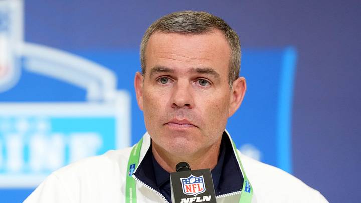 Feb 24, 2026; Indianapolis, IN, USA; Buffalo Bills general manager Brandon Beane speaks at the NFL Scouting Combine at the Indiana Convention Center. Mandatory Credit: Kirby Lee-Imagn Images Feb 24, 2026; Indianapolis, IN, USA; Buffalo Bills general manager Brandon Beane speaks at the NFL Scouting Combine at the Indiana Convention Center. Mandatory Credit: Kirby Lee-Imagn Images